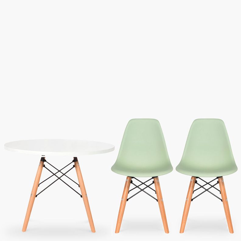 Pack Kids 1 Mesa 2 Sillas DSW Menta-1