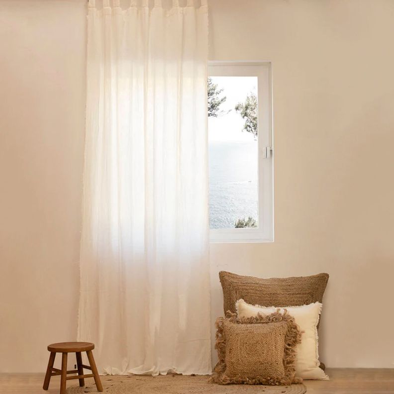 Cortina algodón Fray 140x280 Blanco-7