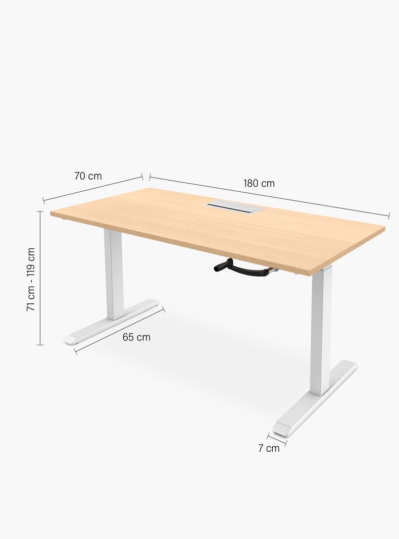 Escritorio Cosmo 180x70 Ajustable con Pasacables-2