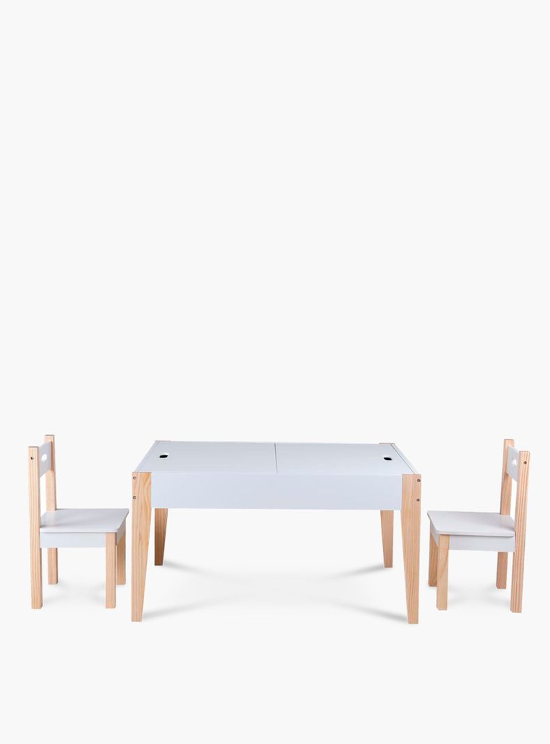 Pack Infantil 1 Mesa 2 sillas Santino Natura/Blanco Cafe