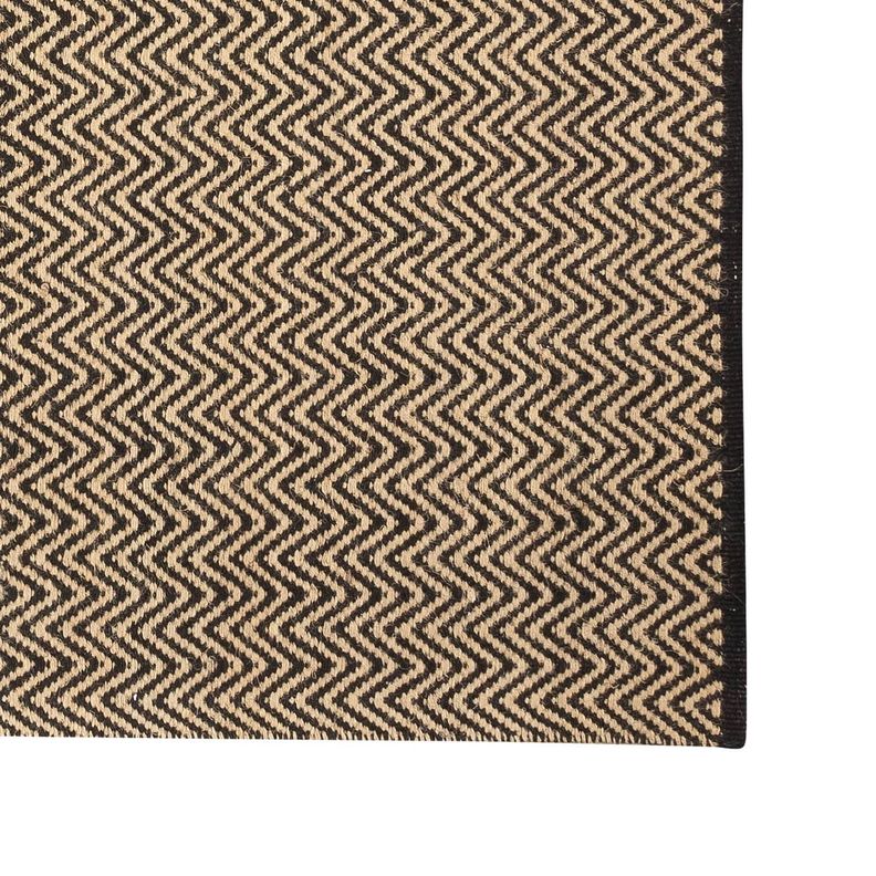 Alfombra Yute Chevron 170x240 Negro-2