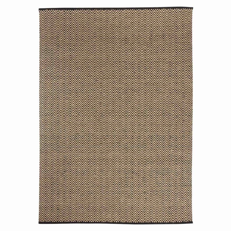 Alfombra Yute Chevron 170x240 Negro-0