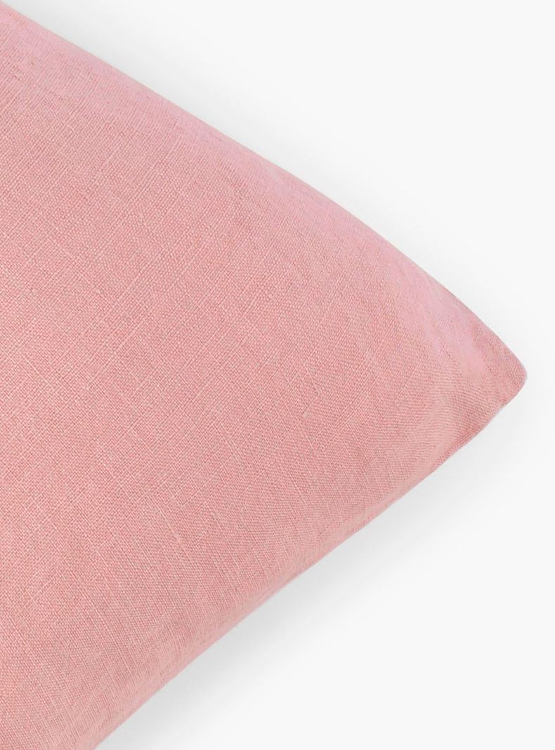 Funda de Cojin Lino 30x60 Rosado-1