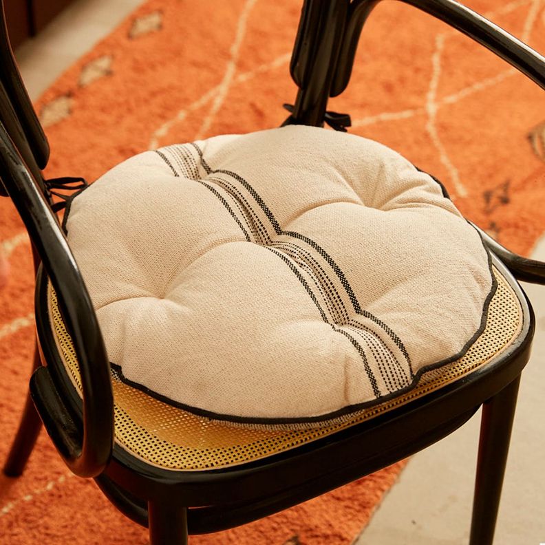 Cojin de silla redondo Capri Negro-1