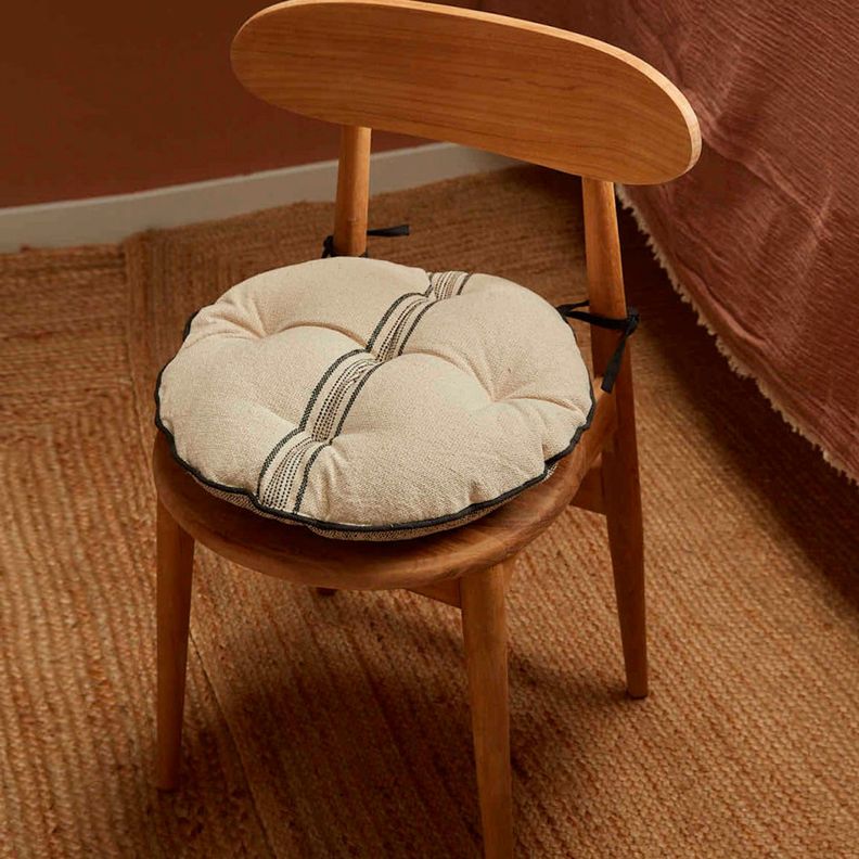 Cojin de silla redondo Capri Negro-4