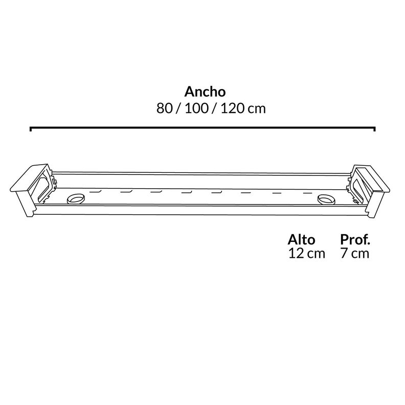 Bandeja Electrica 80 cm Blanco-2