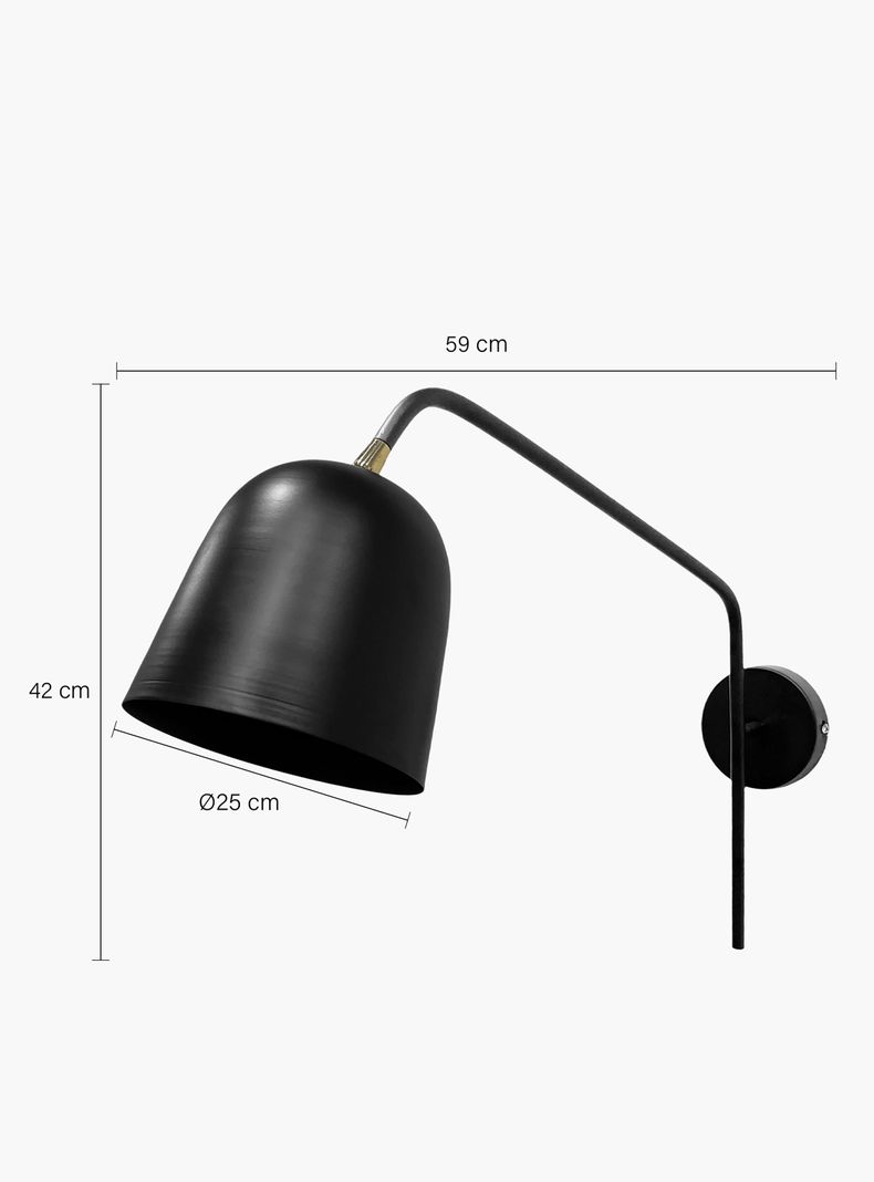 Lámpara de Pared Kenzo Negro-3