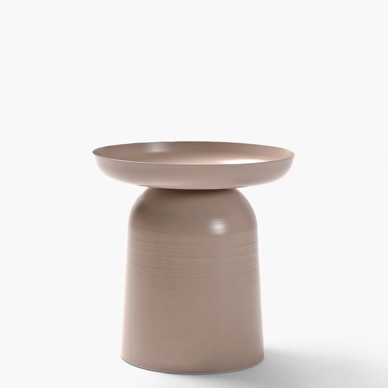Mesa Lateral Metalica Otelo Taupe Cafe