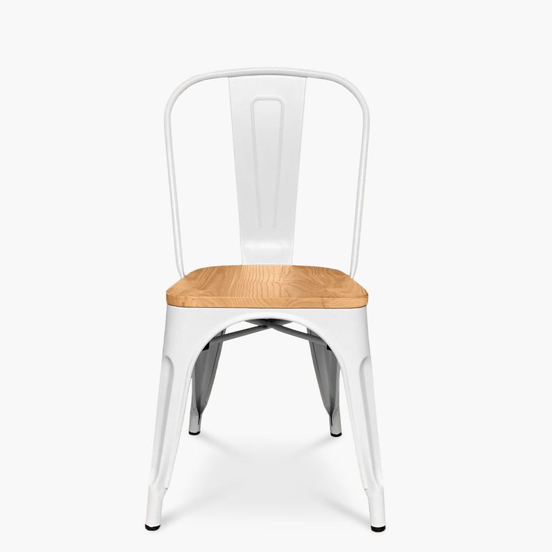 Silla Tolix Madera Blanco-0