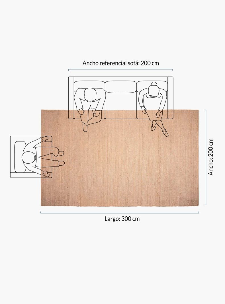 Alfombra Yute Sahara 200x300 Crudo-3