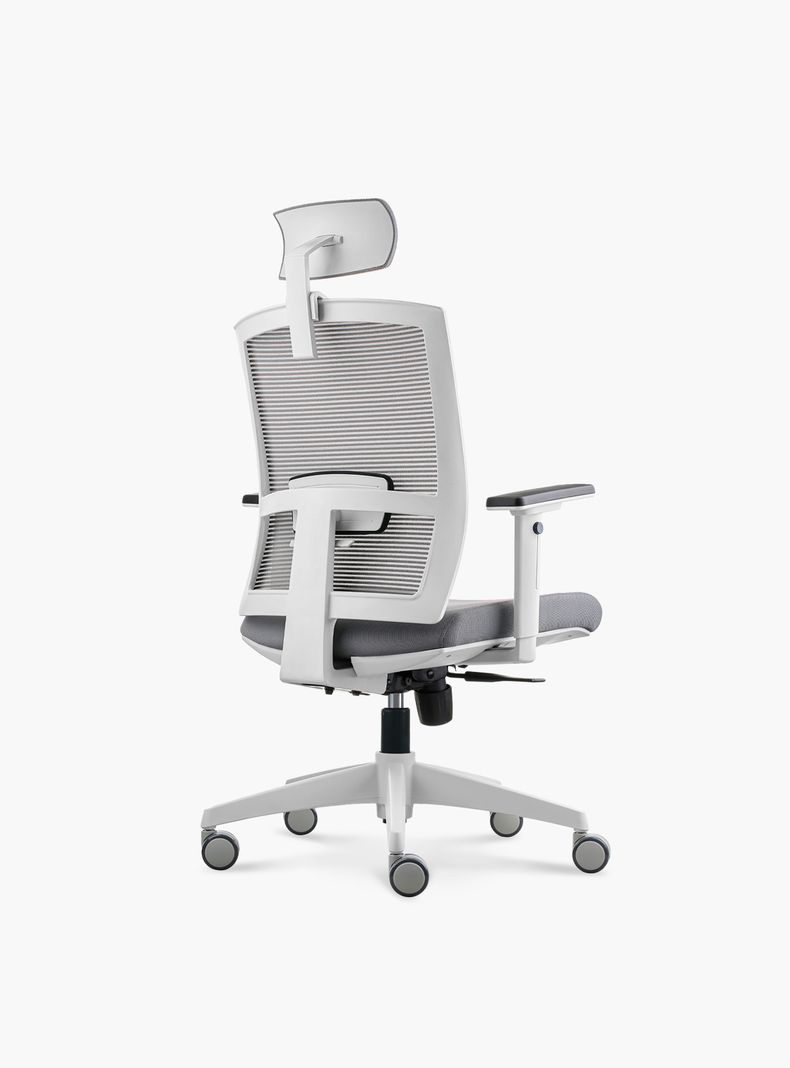 Silla Oficina Taylor Pro Gris Claro con cabecero-3