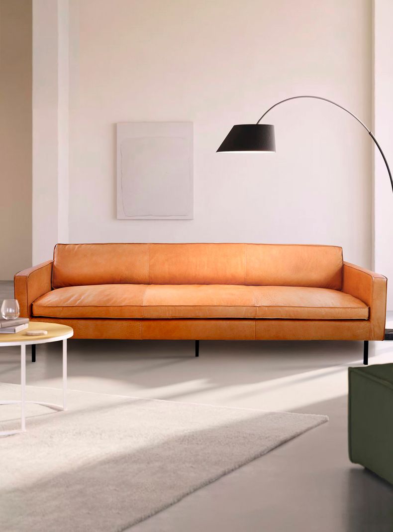 Sofa 3C Sinatra Cuero Café-3