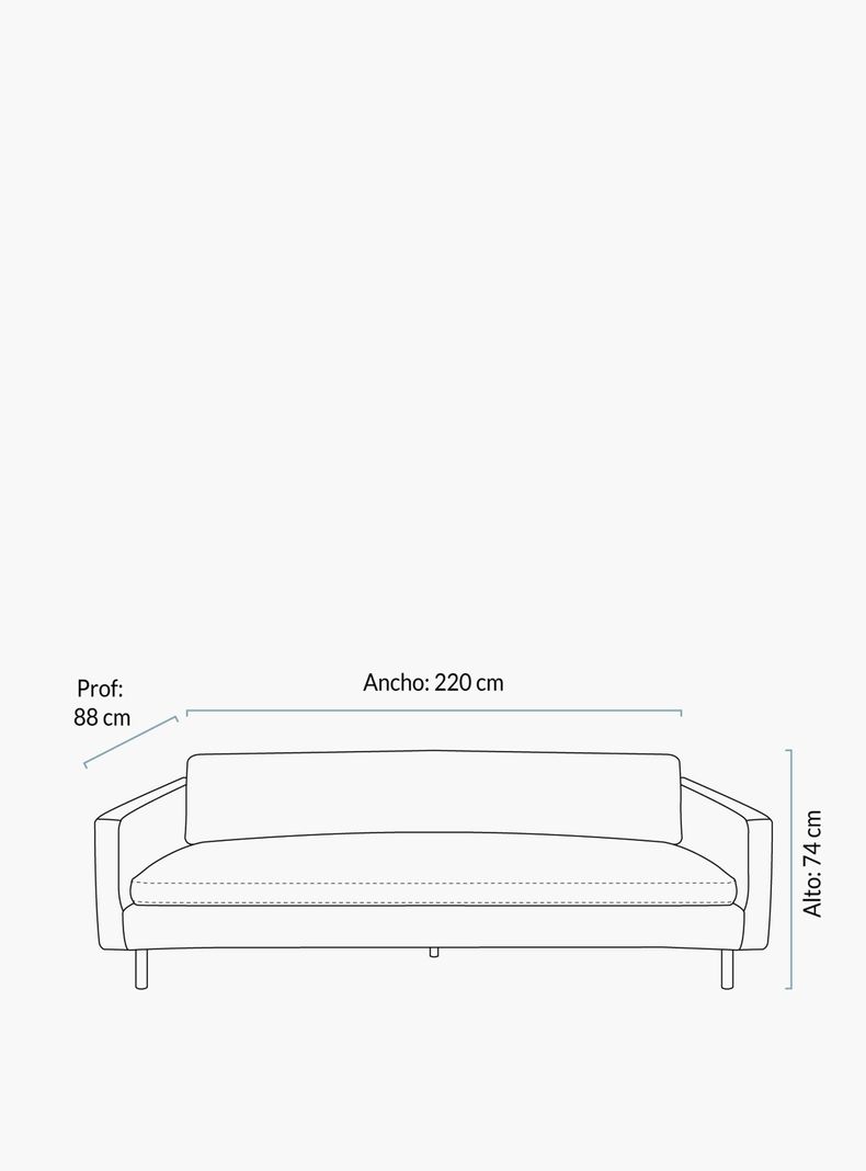 Sofa 3C Sinatra Cuero Café-4