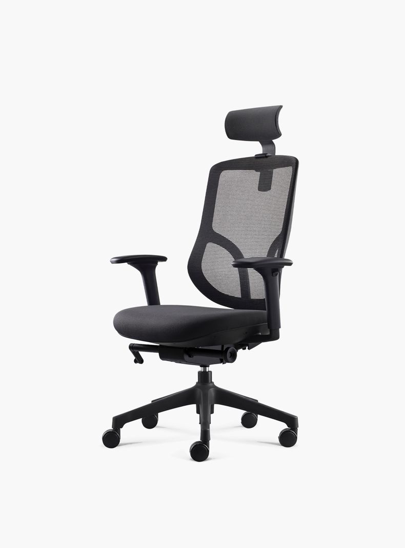 Silla Oficina Chic con cabecero Negro-2