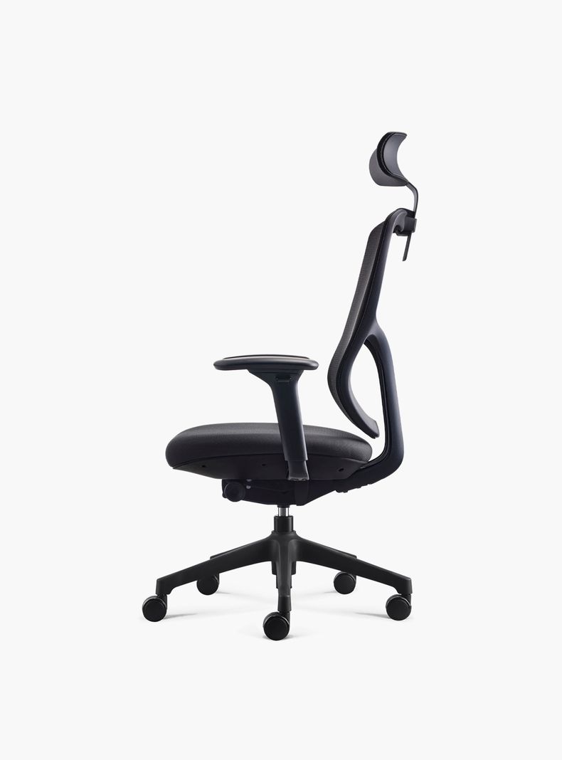 Silla Oficina Chic con cabecero Negro-3