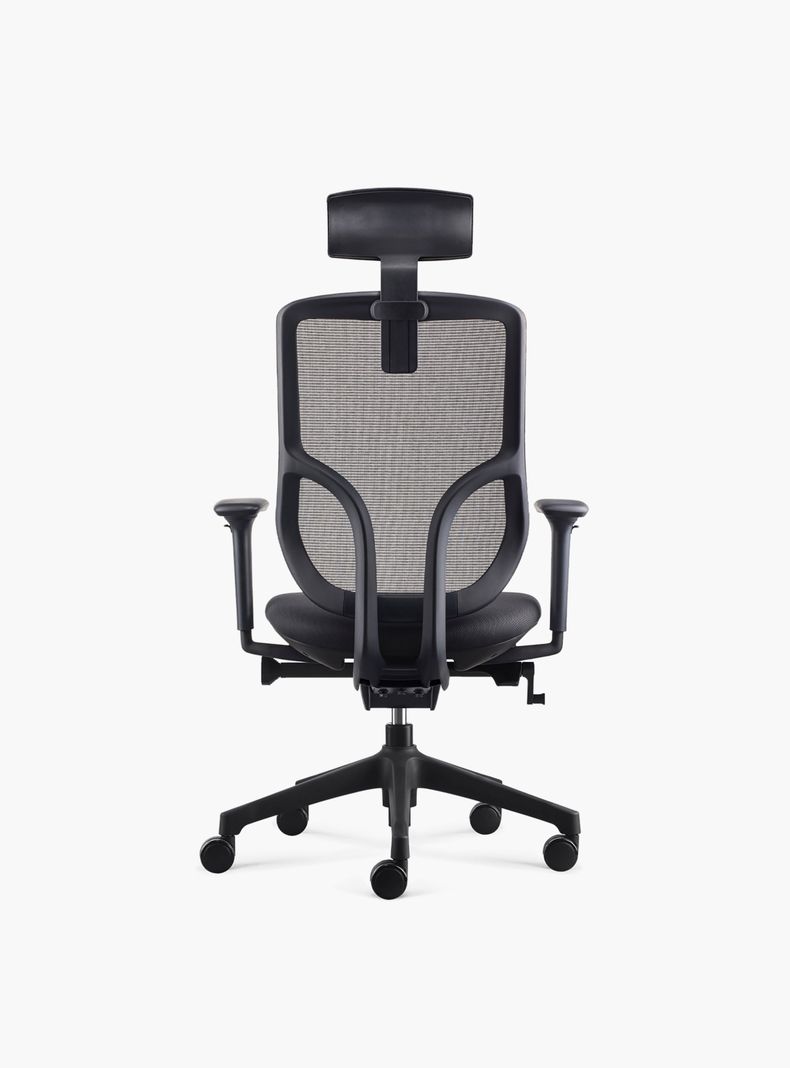 Silla Oficina Chic con cabecero Negro-4