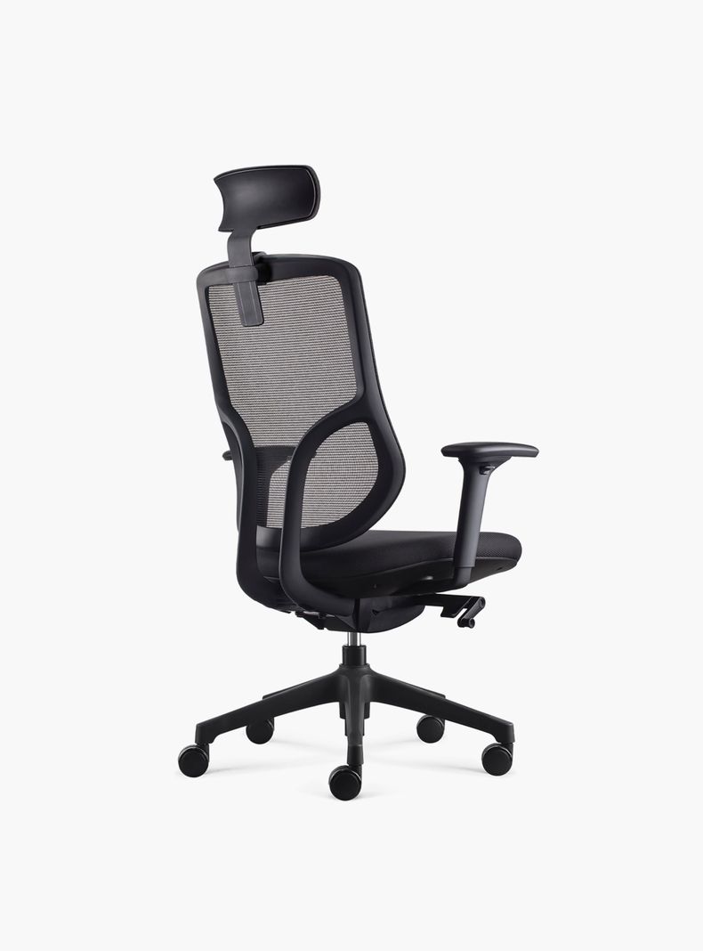 Silla Oficina Chic con cabecero Negro-5