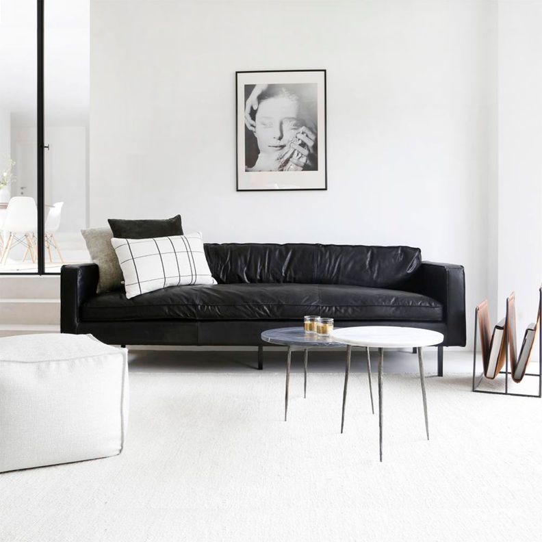 Sofa 3C Sinatra Cuero Negro-1