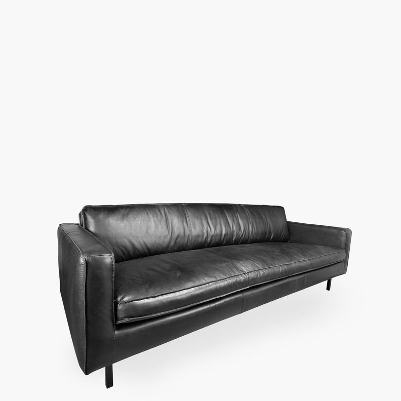 Sofa 3C Sinatra Cuero Negro-2