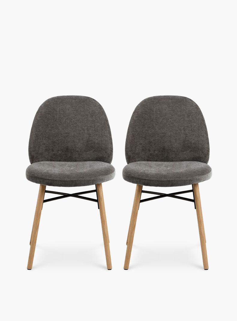 Pack 2 Silla Tapiz Remy Gris Oscuro
