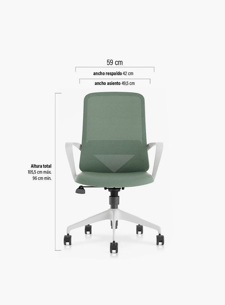 Silla Ejecutiva Oficina Vic Verde Claro-6