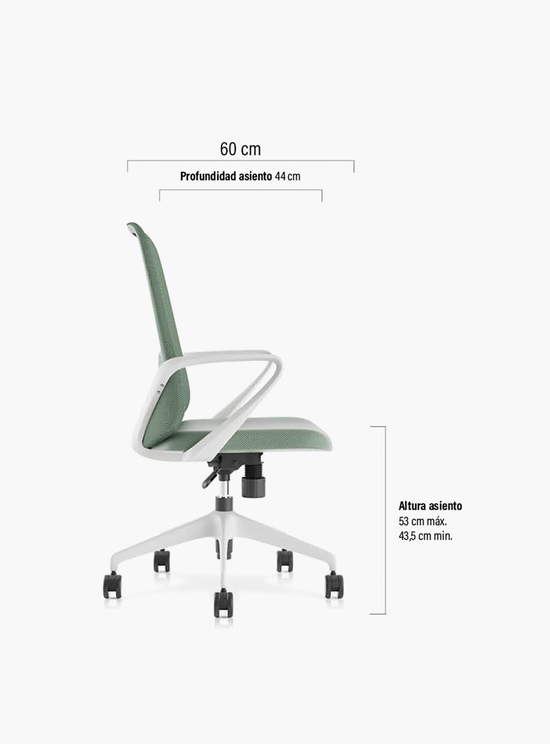 Silla Ejecutiva Oficina Vic Verde Claro-7