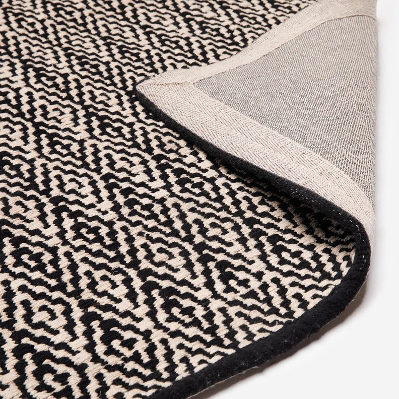 Alfombra Algodon Nepal 170x240 Negro-4