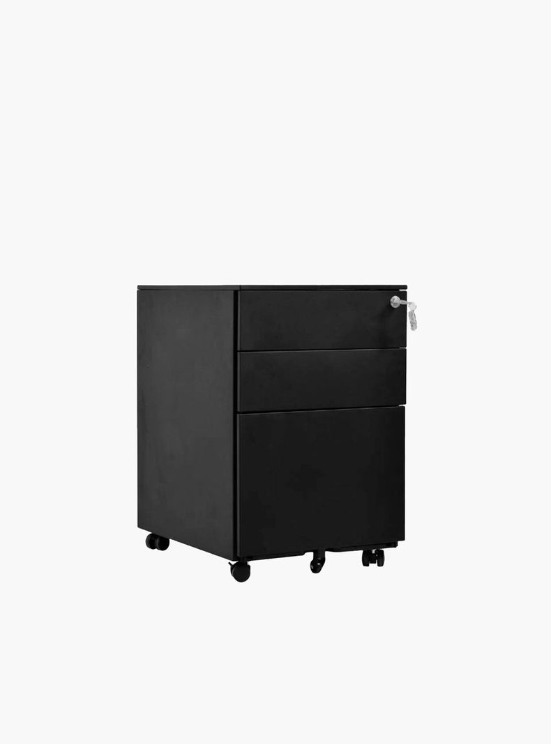 Cajonera Metálica Móvil 39x50x60 cm Negro-1