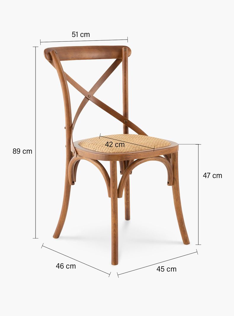 Silla Madera Tradition Rattan Nogal-5