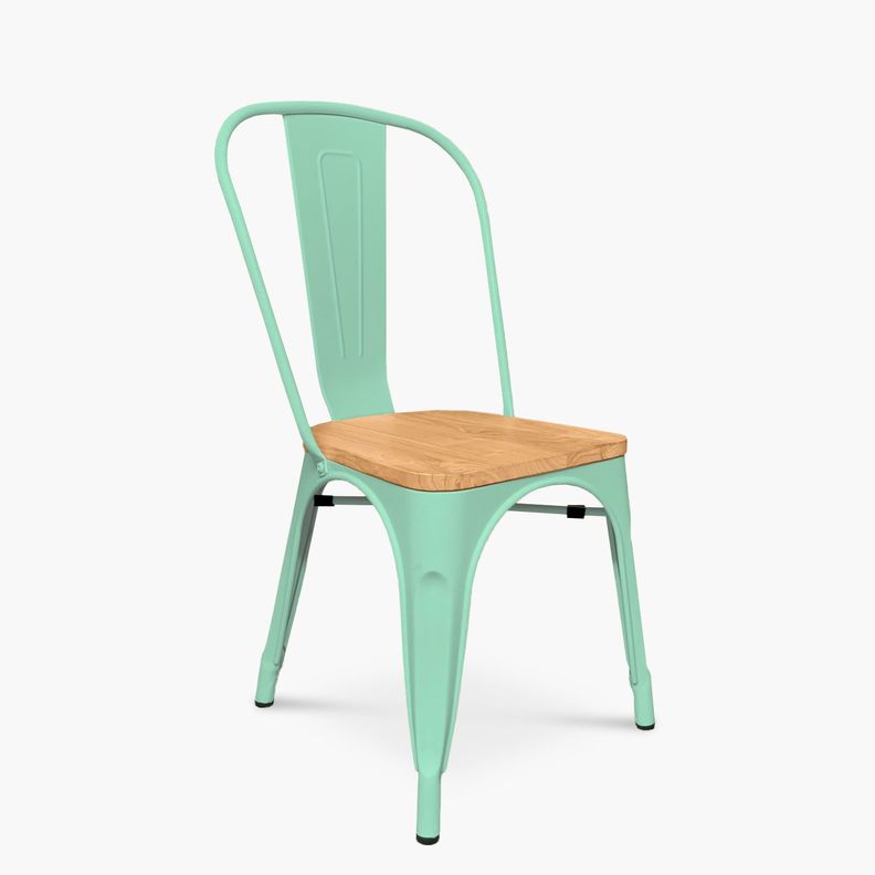 Silla Tolix Madera Menta-4
