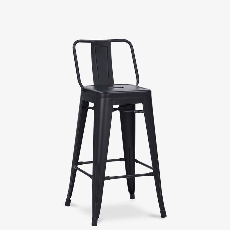 Taburete Medio 67 Tolix c/resp Negro-1