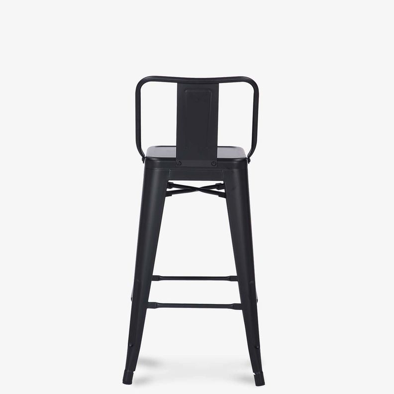 Taburete Medio 67 Tolix c/resp Negro-3