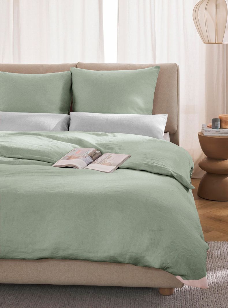 Funda Plumón 100% Lino Portofino King/Super King Menta-5