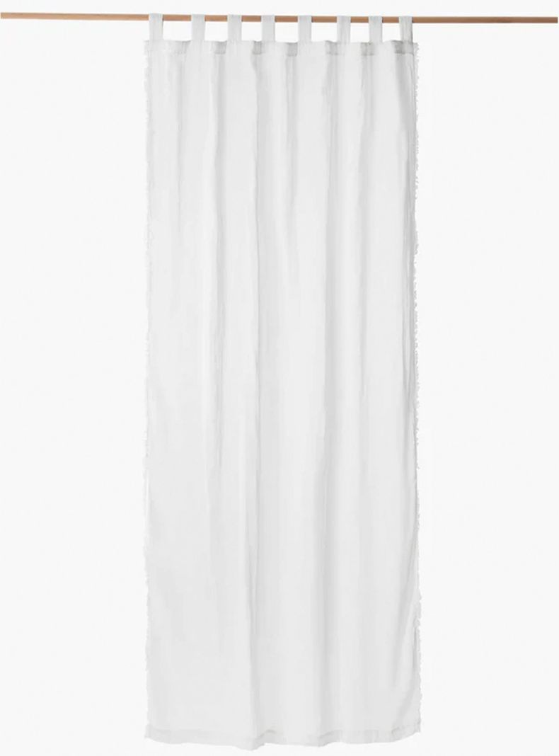 Cortina algodon Fray 140x280 Crudo Crema