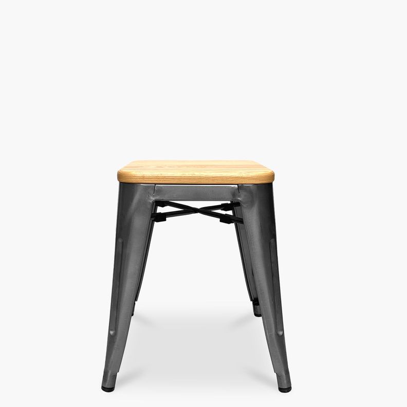 Piso Tolix Asiento Madera Metal-0