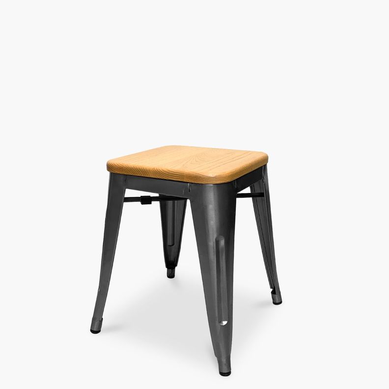 Piso Tolix Asiento Madera Metal-2