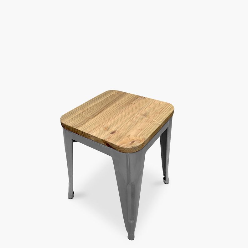 Piso Tolix Asiento Madera Metal-5