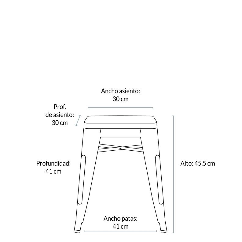 Piso Tolix Asiento Madera Metal-6