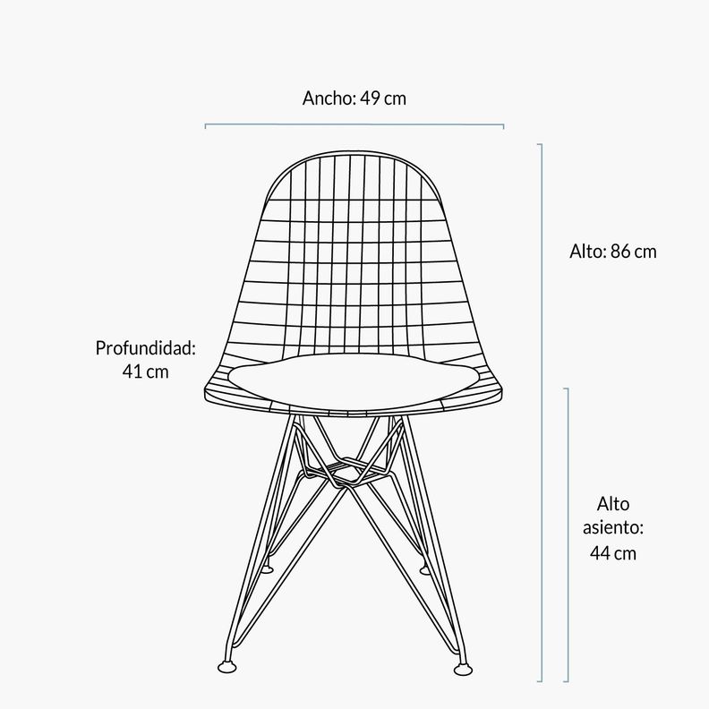 Silla Wire Blanco-8