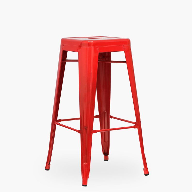 Taburete Alto 77 Tolix Rojo-2