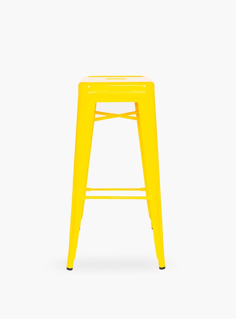 Pack 4 Taburetes Tolix 77 Asiento Metal Amarillo-1