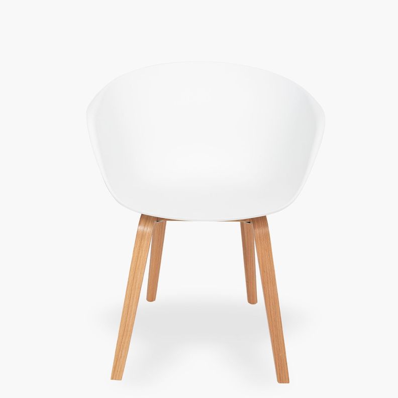 Silla Gaudí PP Base Madera Blanco-0