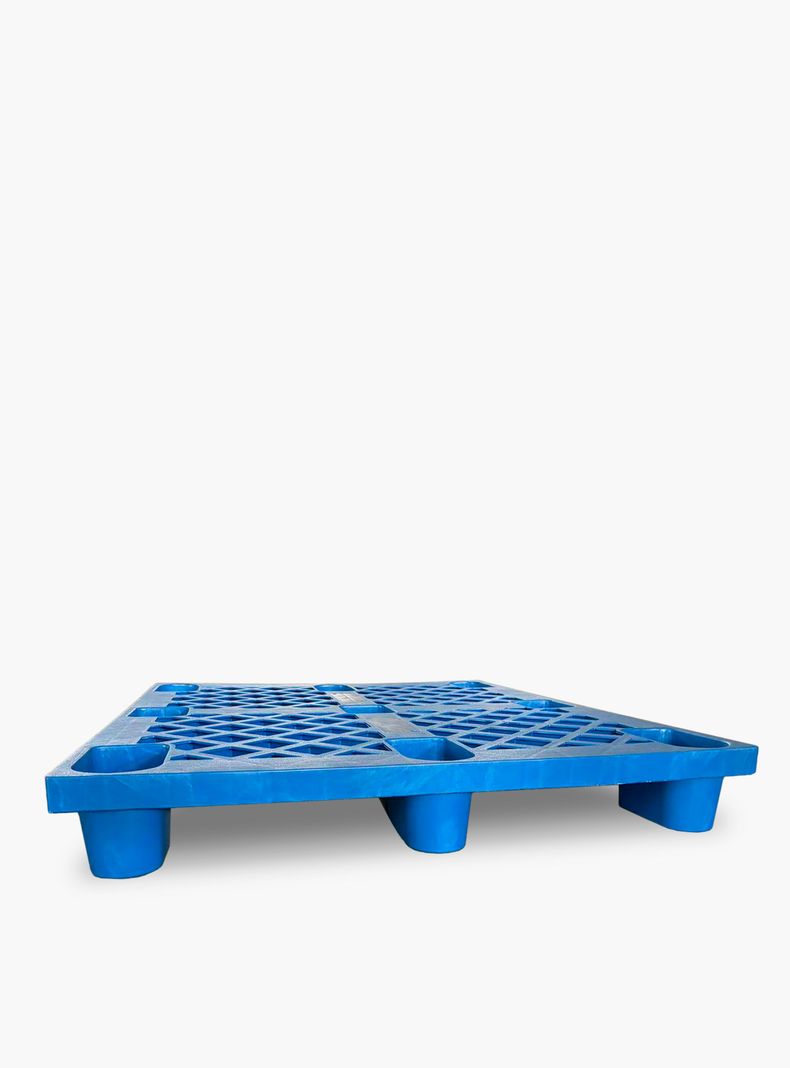 Pallet Plástico HDPE 9 Tacos 120x100x15 Azul-1