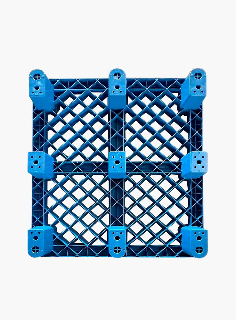 Pallet Plástico HDPE 9 Tacos 120x100x15 Azul-2