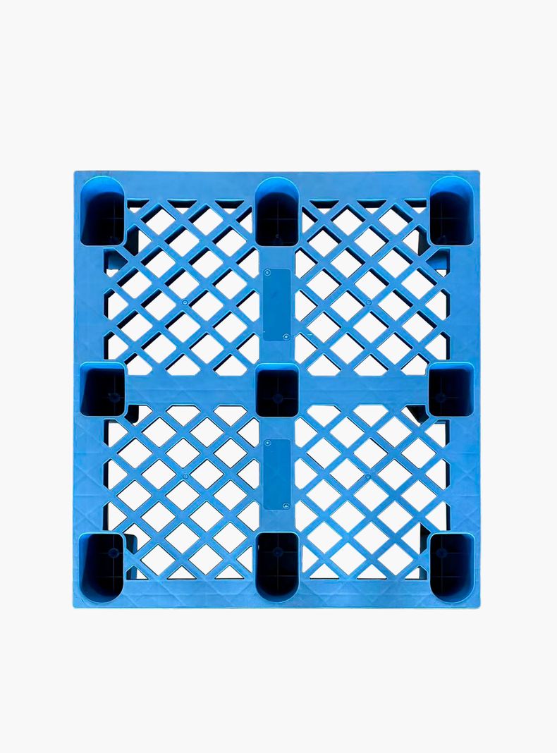 Pallet Plástico HDPE 9 Tacos 120x100x15 Azul-3