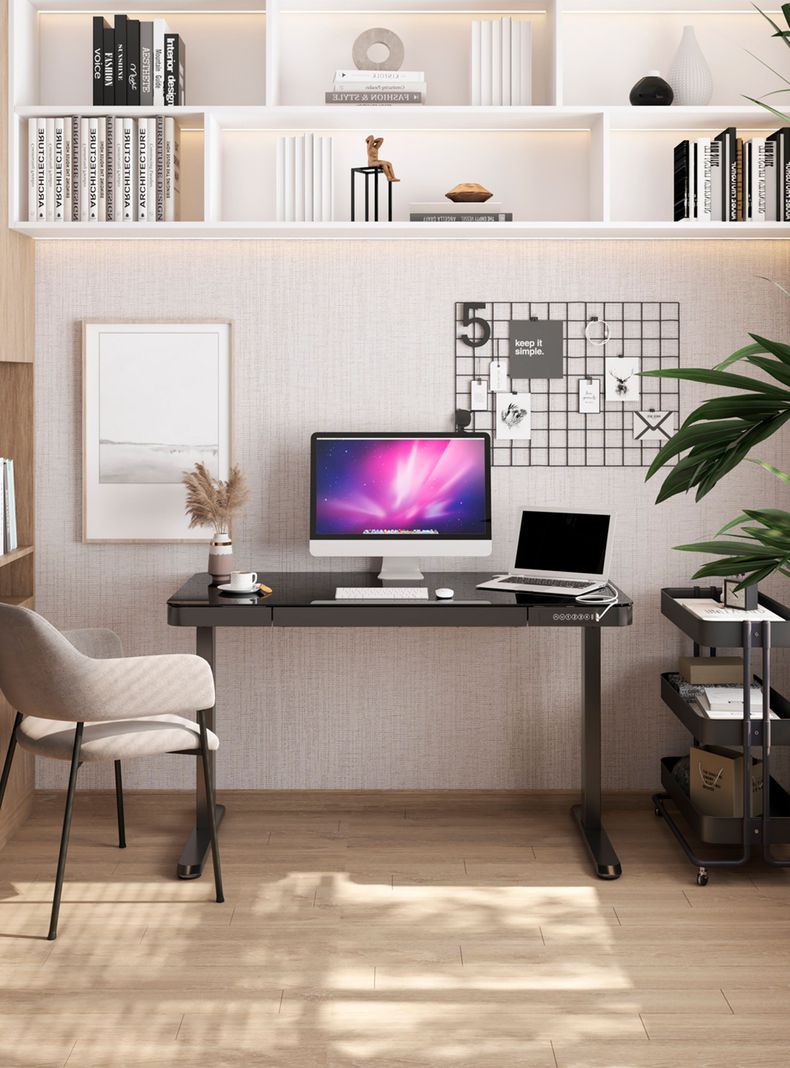 Escritorio Home Office Cosmo Eléctrico Negro-4