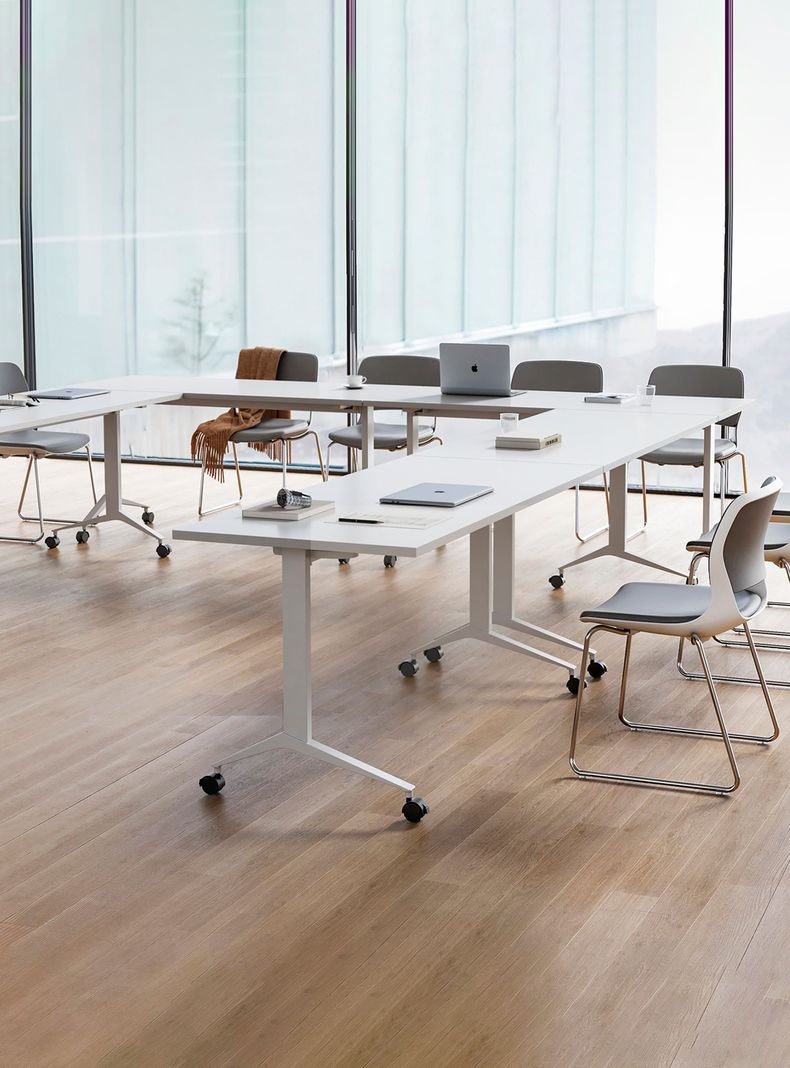 Escritorio Space Plegable 150x70 Blanco/Blanco-1