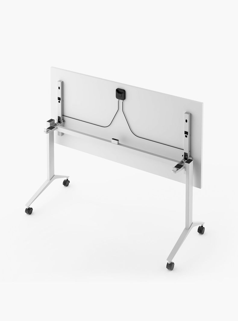 Escritorio Space Plegable 150x70 Blanco/Blanco-3