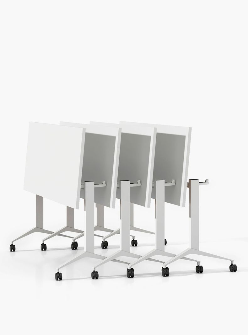 Escritorio Space Plegable 150x70 Blanco/Blanco-5