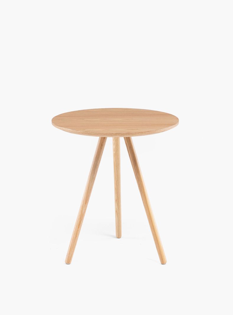 Mesa Lateral Madera de Haya 50 cm. Cafe